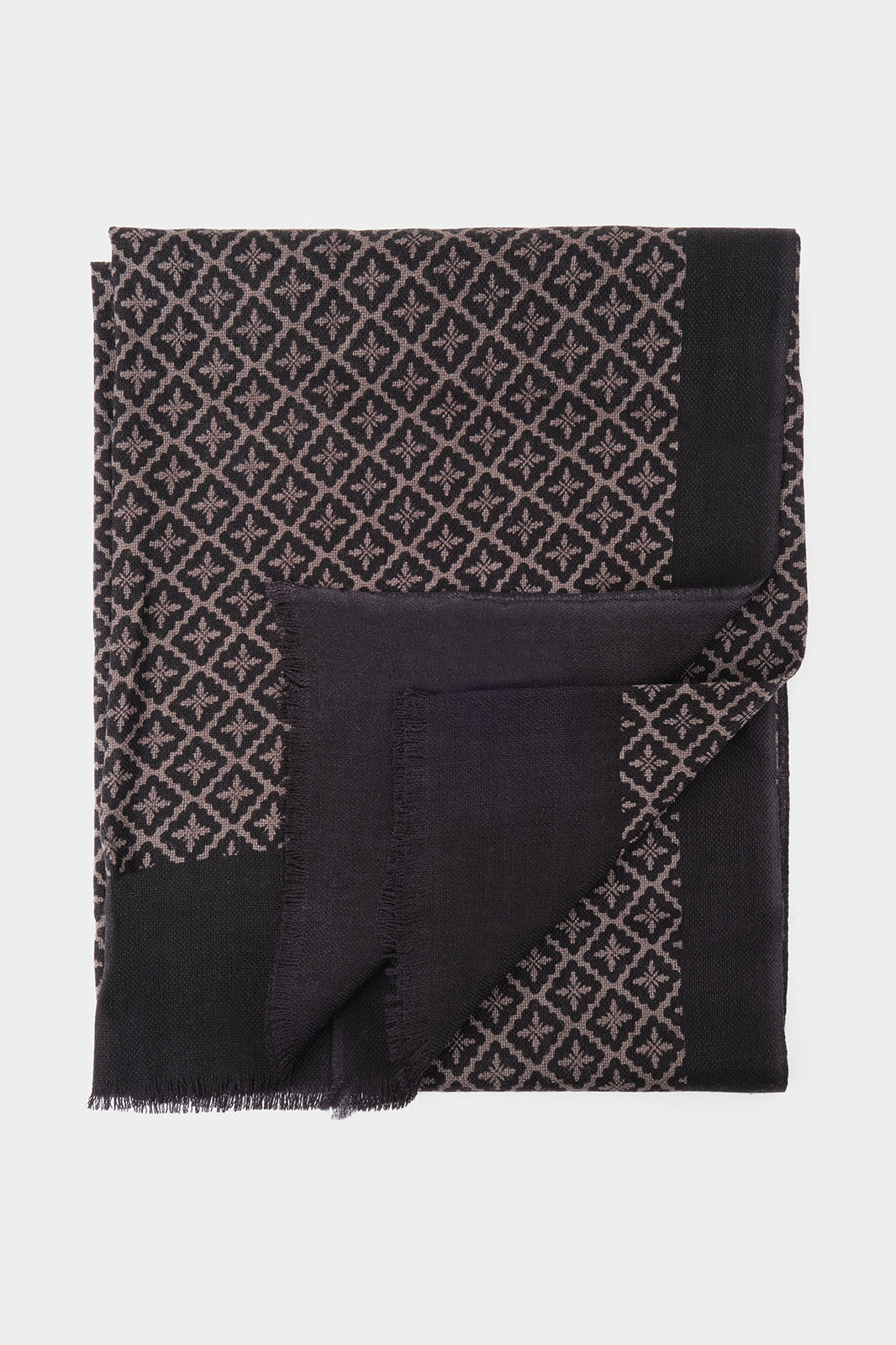 Chèche noir imprimés losanges