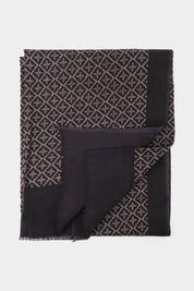 Chèche noir imprimés losanges