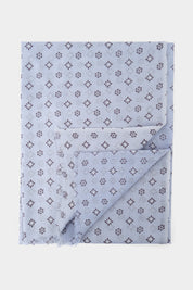 Chèche bleu imprimés floraux