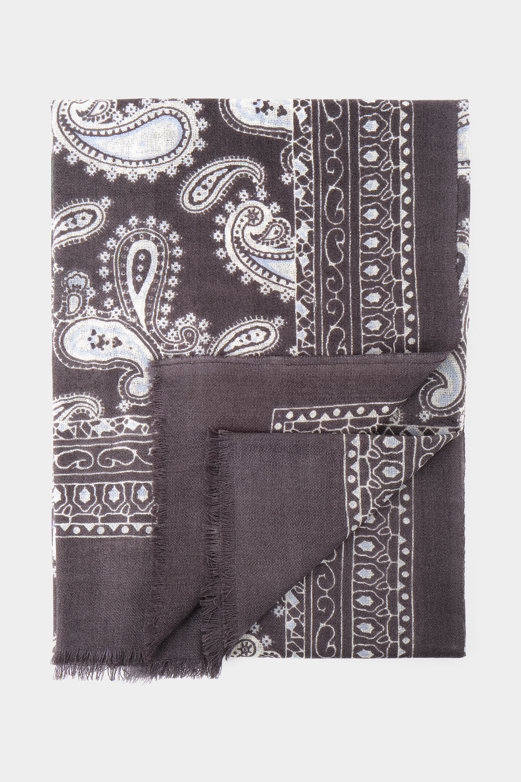 Chèche gris imprimés bandana