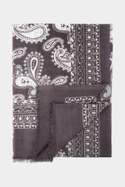 Chèche gris imprimés bandana