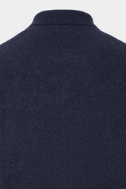Gilet zippé en laine et cachemire - Marine