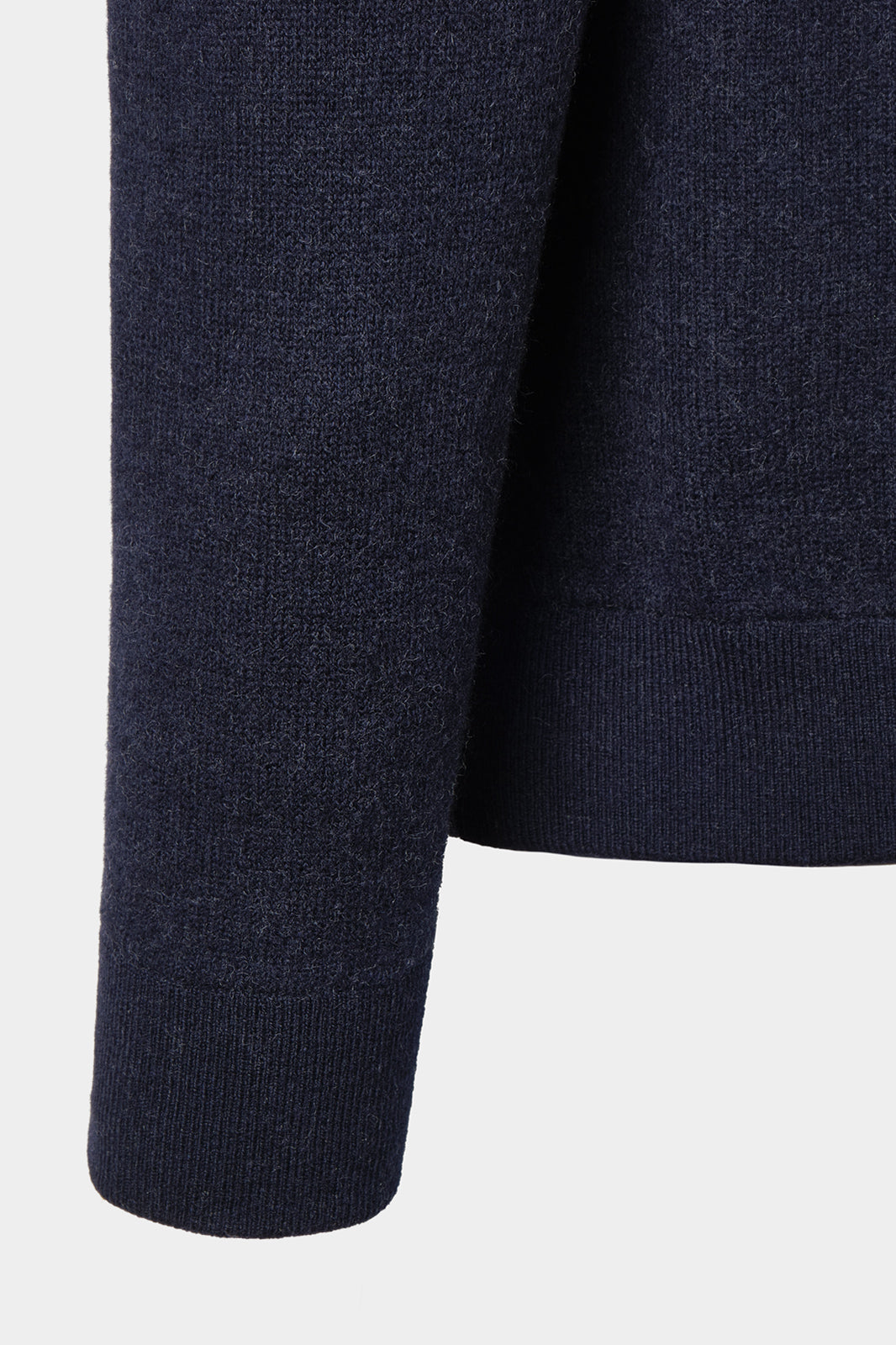 Gilet zippé en laine et cachemire - Marine