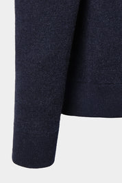 Gilet zippé en laine et cachemire - Marine