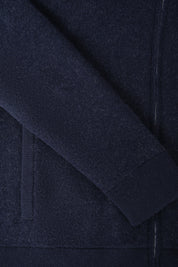 Gilet zippé en laine et cachemire - Marine