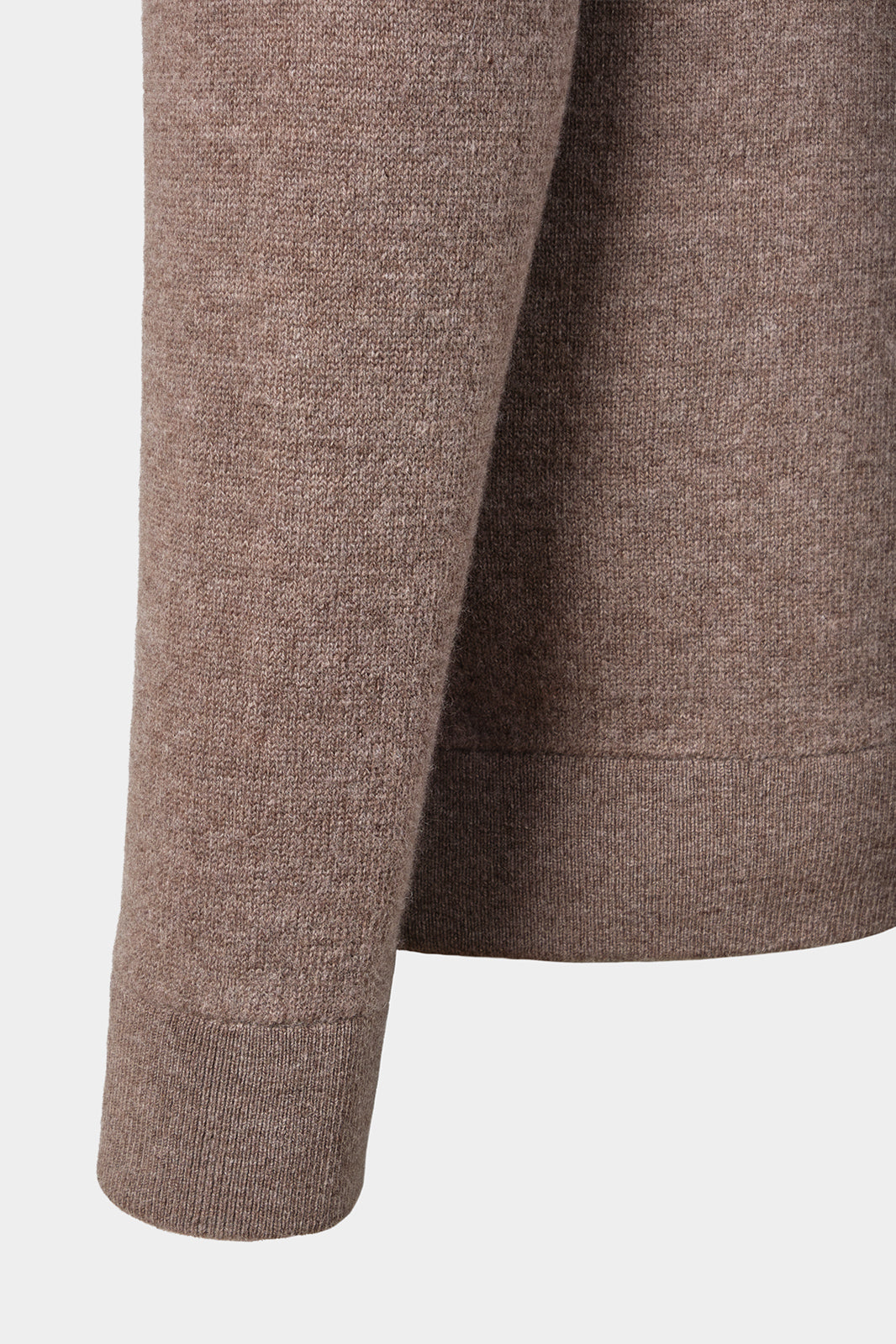 Gilet zippé en laine et cachemire - Noisette