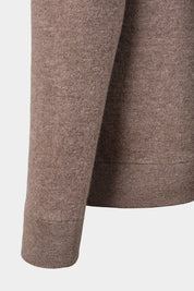 Gilet zippé en laine et cachemire - Noisette