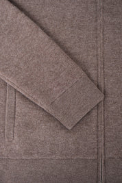 Gilet zippé en laine et cachemire - Noisette