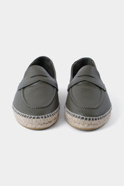 Leather espadrille - Khaki waiting for photo