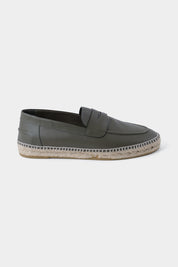 Leather espadrille - Khaki waiting for photo