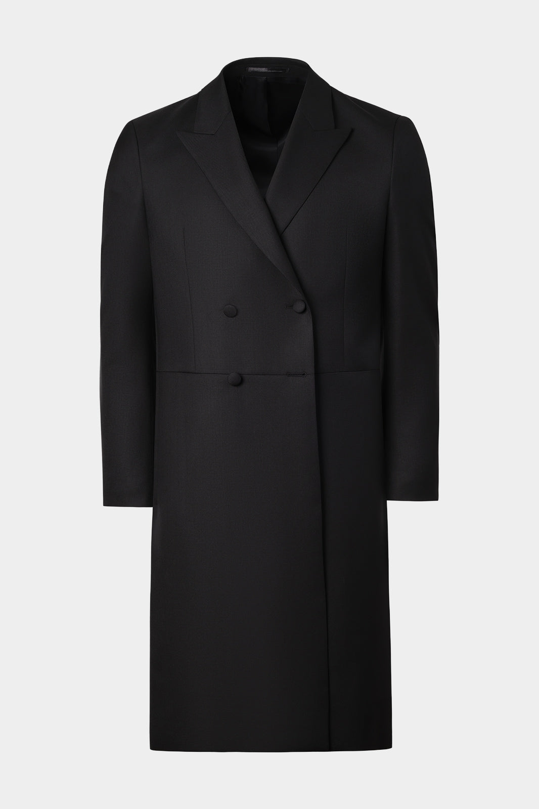 Vue sur fond blanc d'un sertouk 4 boutons en 100 % laine stretch de chez Carlo Barrera