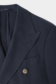 Costume croisé - Marine et pantalon blanc