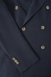 Costume croisé - Marine et pantalon blanc
