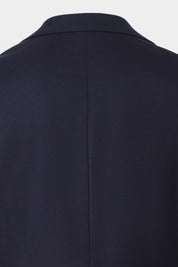 Blazer croisé en laine stretch - Marine