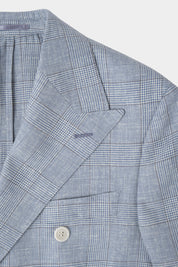 Blazer croisé Prince de Galles - Bleu ciel