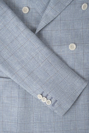 Blazer croisé Prince de Galles - Bleu ciel
