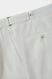 Double-breasted suit - Beige and white trousers - missing 1 shot, seen with Sylvain - Swiss price 409