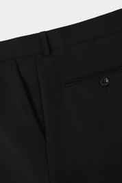 Double-breasted wool suit - Black