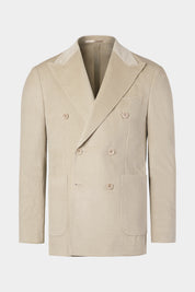 Costume croisé velours côtelé - Beige clair