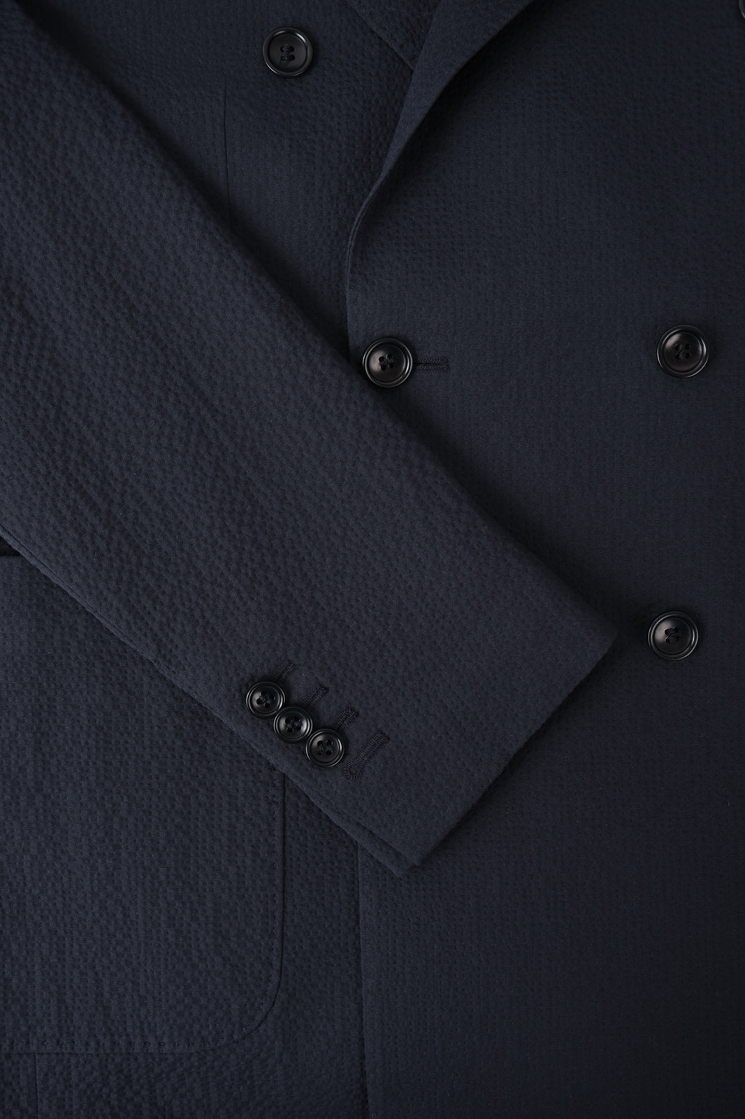 Double-breasted Seersucker Suit - Navy - Swiss price 359 - to be checked by Dorit