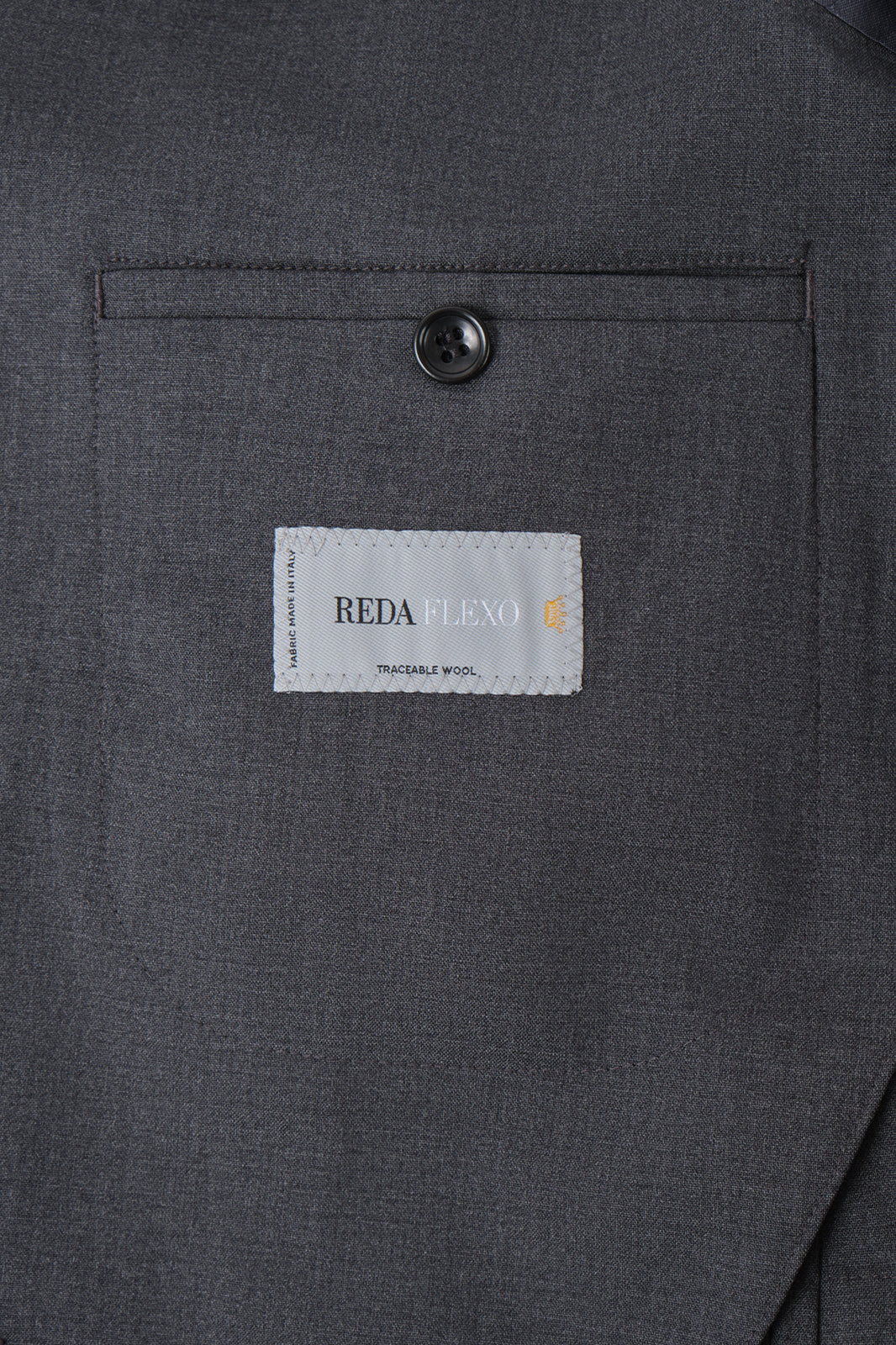 Costume croisé en laine stretch - Gris anthracite