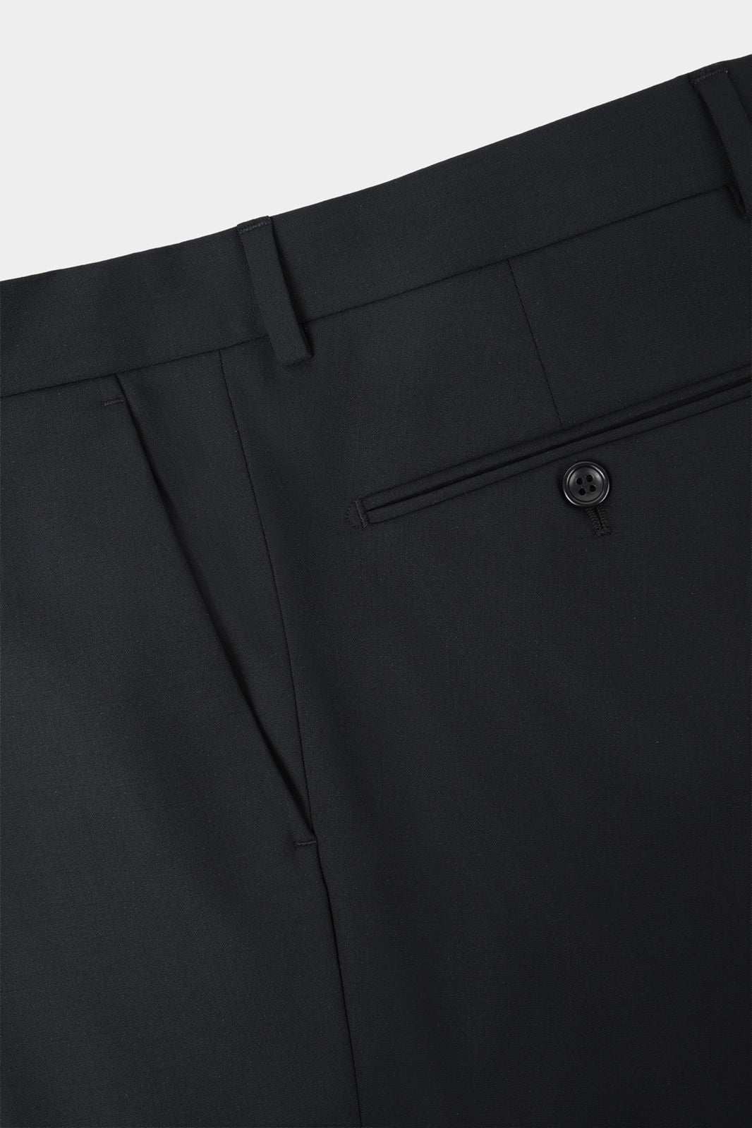 Costume croisé en laine stretch - Noir