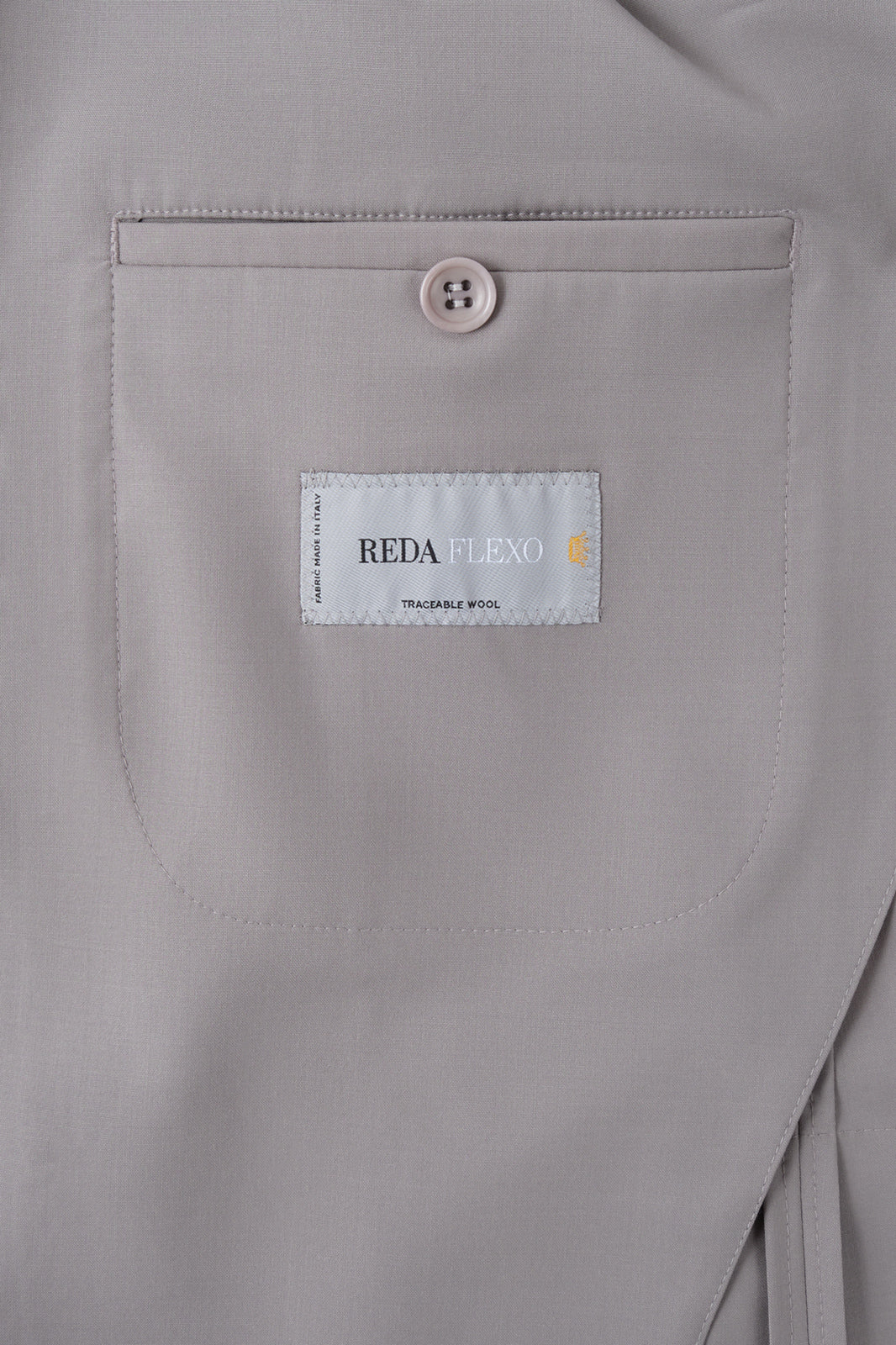 Costume croisé en laine stretch - Gris clair