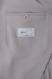Costume croisé en laine stretch - Gris clair