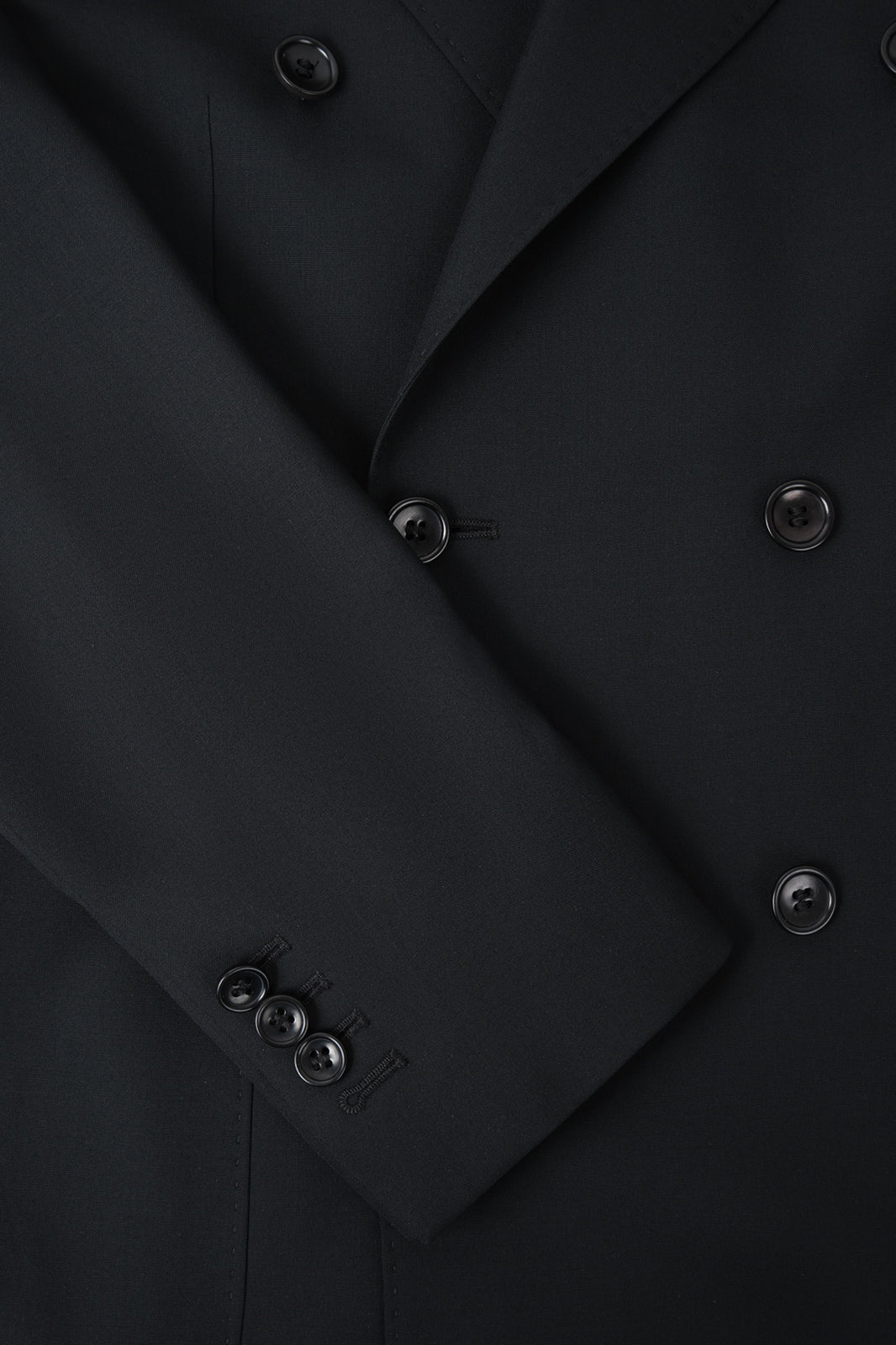 Double-breasted wool suit with patch pockets - Black - Swiss price 409