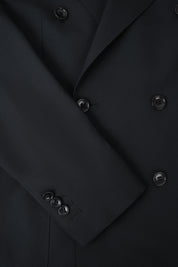 Double-breasted wool suit with patch pockets - Black - Swiss price 409
