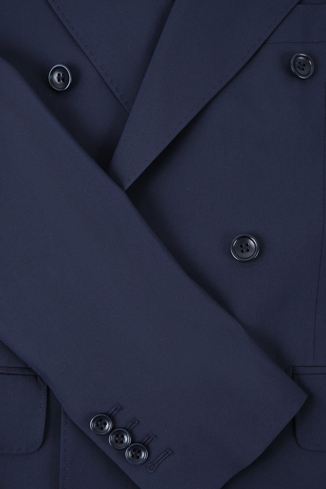 Costume croisé poches à rabats - Marine