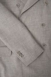 Costume croisé Prince de Galles - Greige clair
