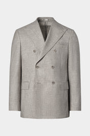 Costume croisé Prince de Galles - Greige clair