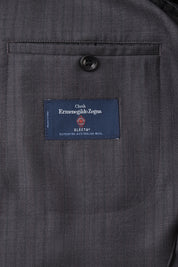 Costume croisé - Gris à rayures fondues