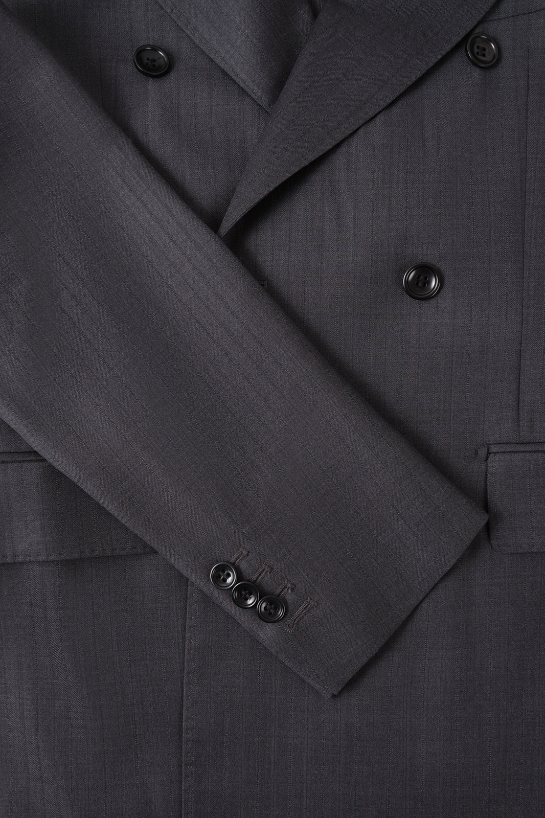 Costume croisé - Gris à rayures fondues