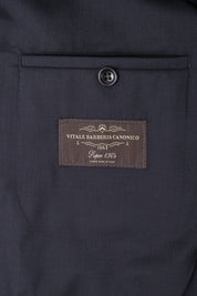 Costume croisé en laine et cachemire - Marine