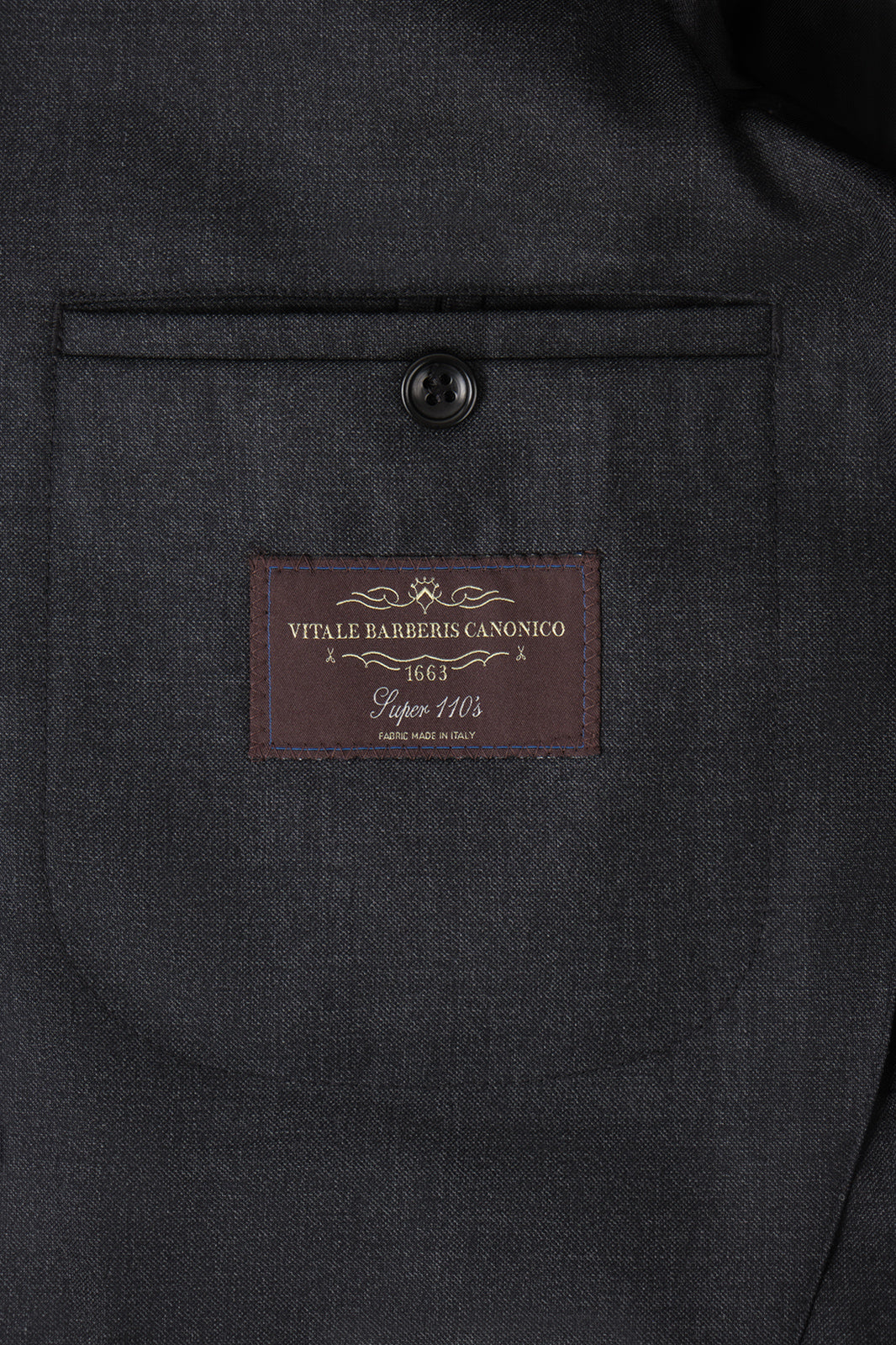Double-breasted wool suit - Charcoal grey