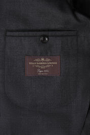 Double-breasted wool suit - Charcoal grey
