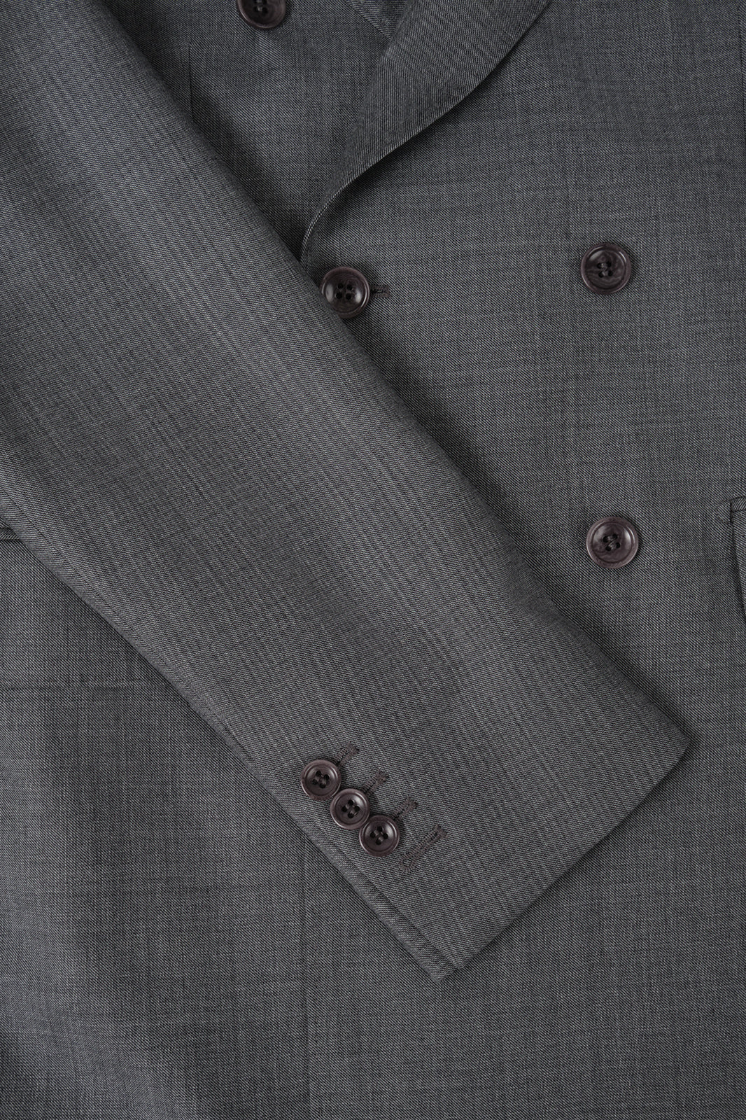 Double-breasted wool suit - Charcoal grey