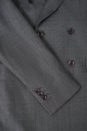 Double-breasted wool suit - Charcoal grey