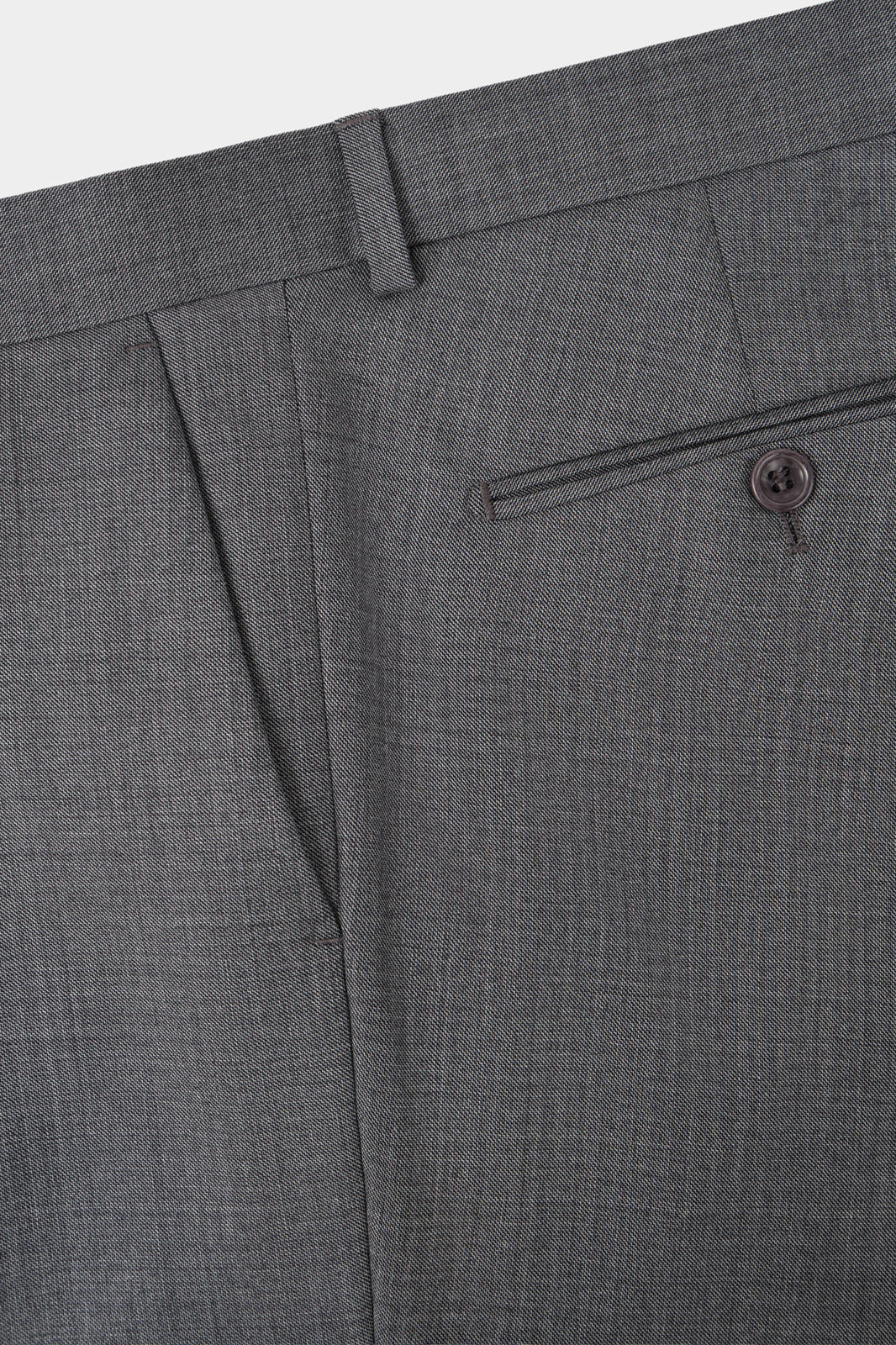 Double-breasted wool suit - Charcoal grey