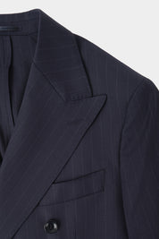 Faded stripe double-breasted suit - Navy - Swiss price 409 - to be checked by Dorit