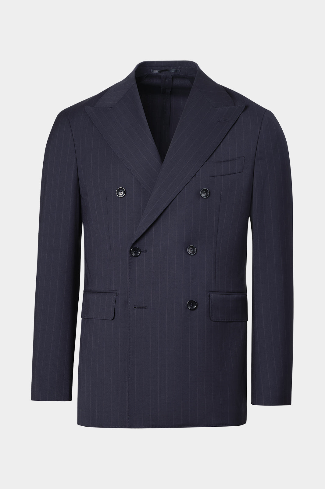 Faded stripe double-breasted suit - Navy - Swiss price 409 - to be checked by Dorit