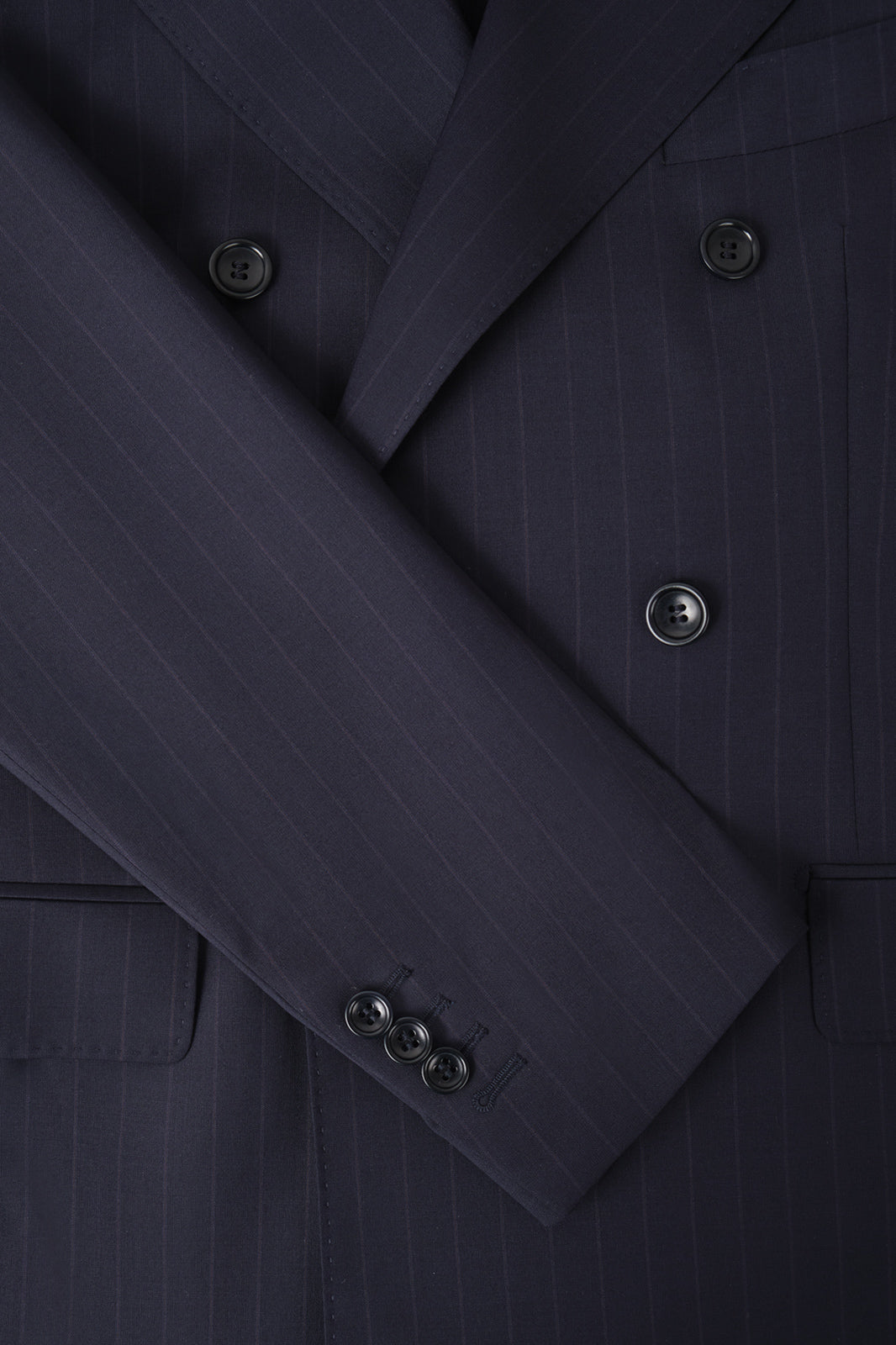 Faded stripe double-breasted suit - Navy - Swiss price 409 - to be checked by Dorit