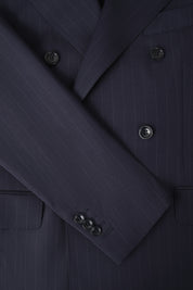 Faded stripe double-breasted suit - Navy - Swiss price 409 - to be checked by Dorit