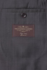 Costume croisé en laine et mohair - Gris