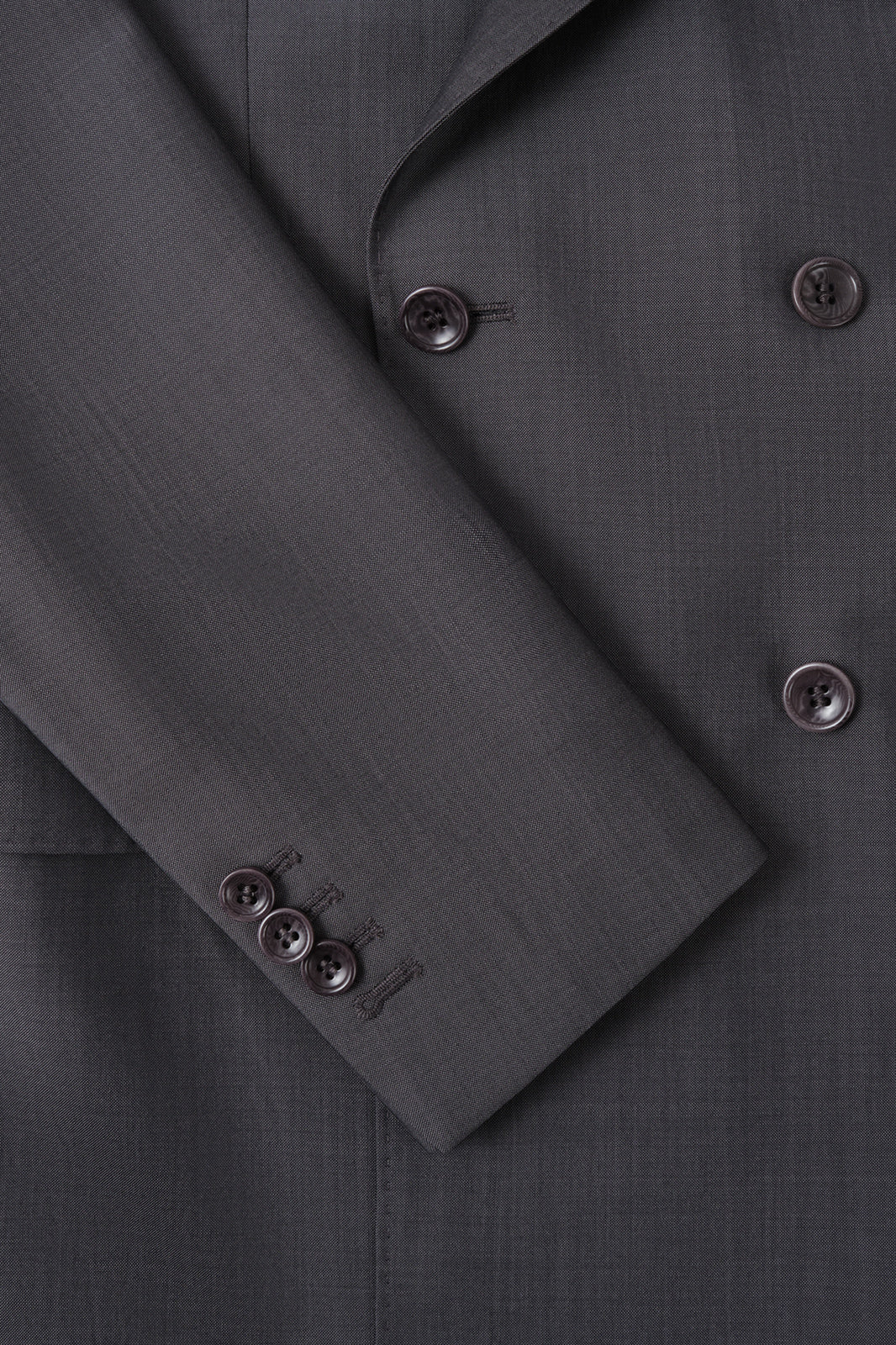 Costume croisé en laine et mohair - Gris