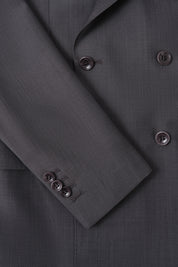 Costume croisé en laine et mohair - Gris