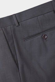 Costume croisé en laine et mohair - Gris