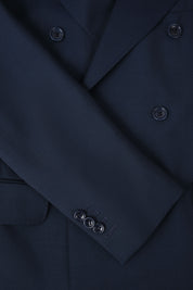 Double-breasted wool suit - Charcoal grey